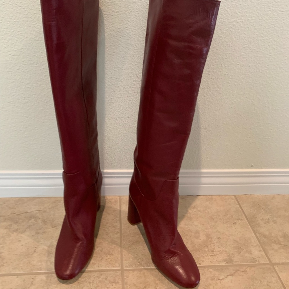 Zara Leather Knee High Boots